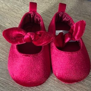 Newborn Red ballerina slippers